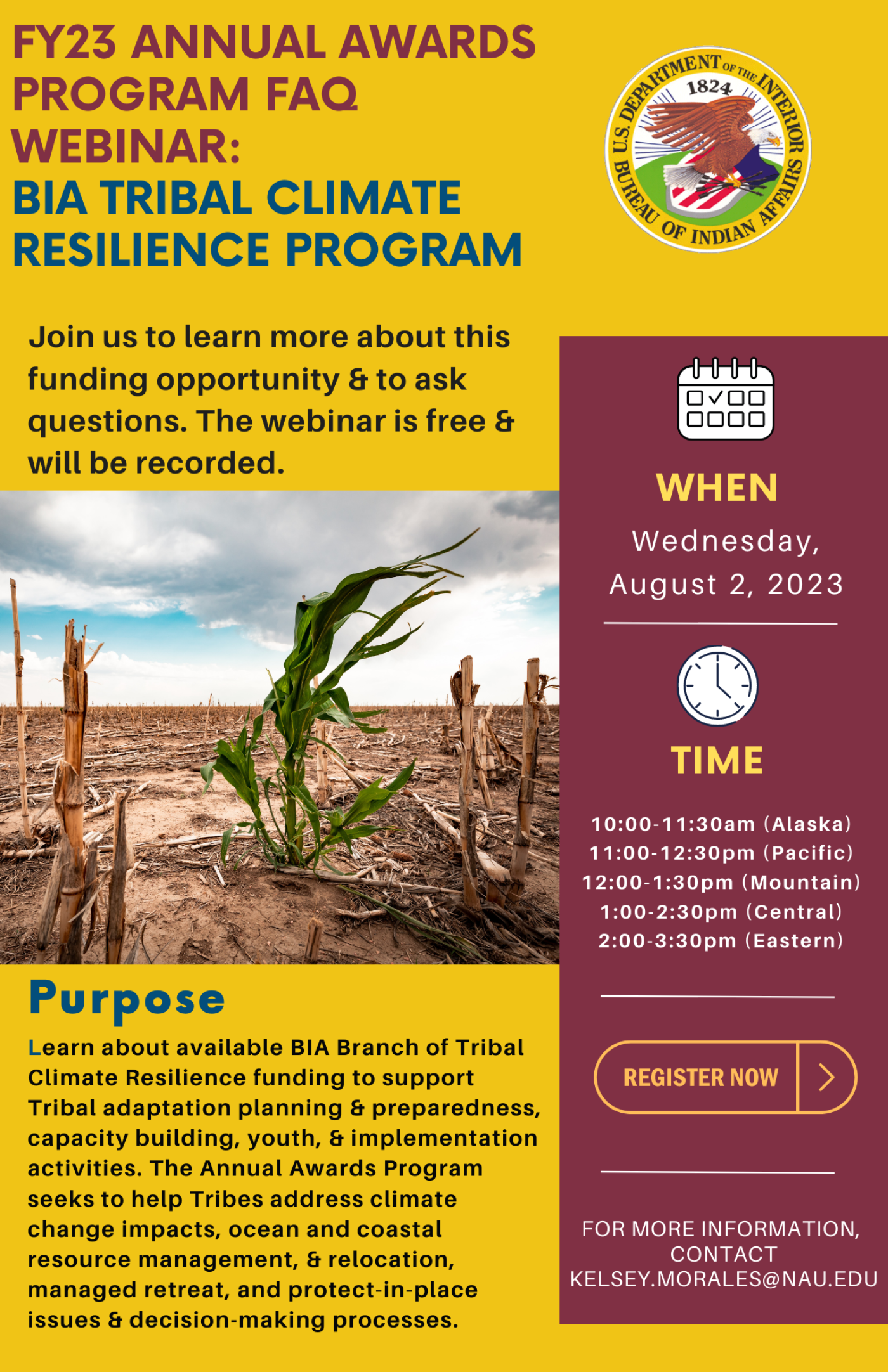 FY23 Annual Awards Program FAQ Webinar: Tribal Climate Resilience Program