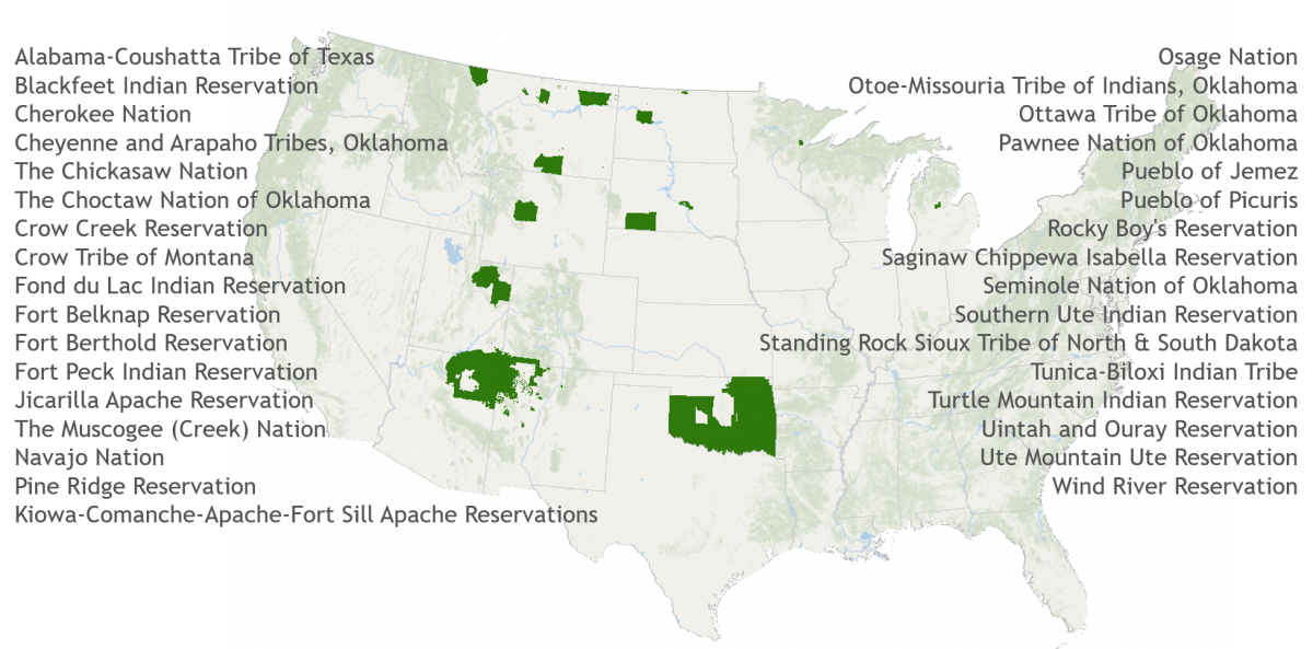 Bia Map Of Indian Reservations – QNER