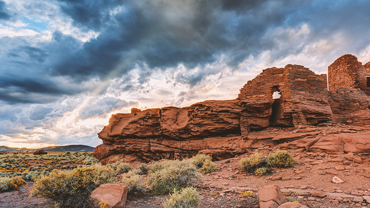 Sandstone ruins in Arizona. 