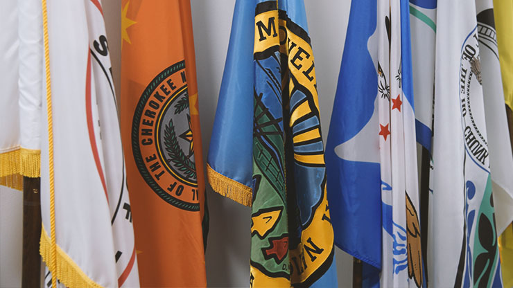 Various Flags of Federally Recognized Tribal Nations 