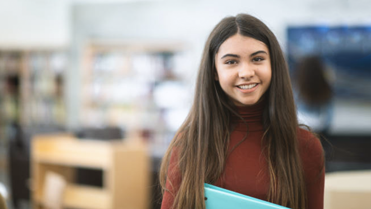 Young Student smiles 