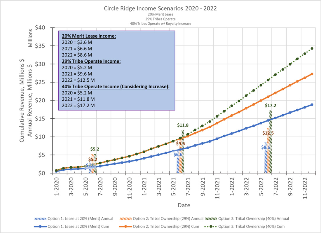 Circle Ridge Income Scenerios chart