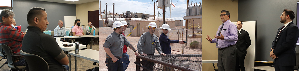 Photos of DEMD staff at Wind River and Circle Ridge oilfield