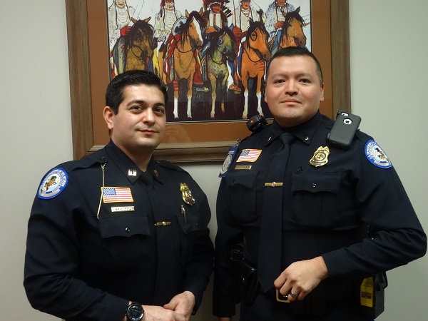 District2 Webpage with 2 uniform officers