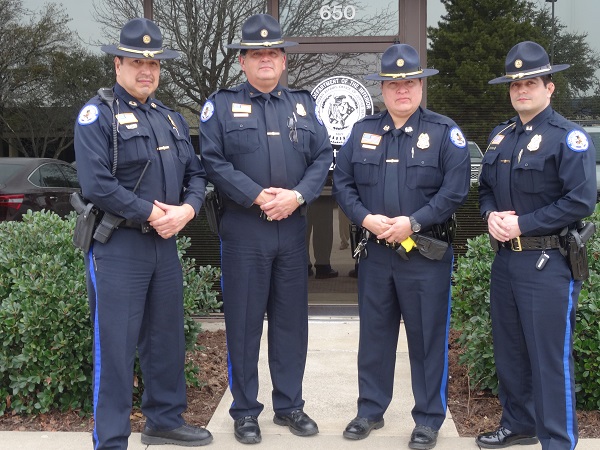 District2 Webpage with 4 uniform officers