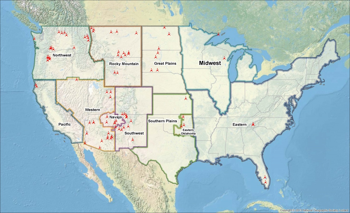 RAWS Locations across Indian Country