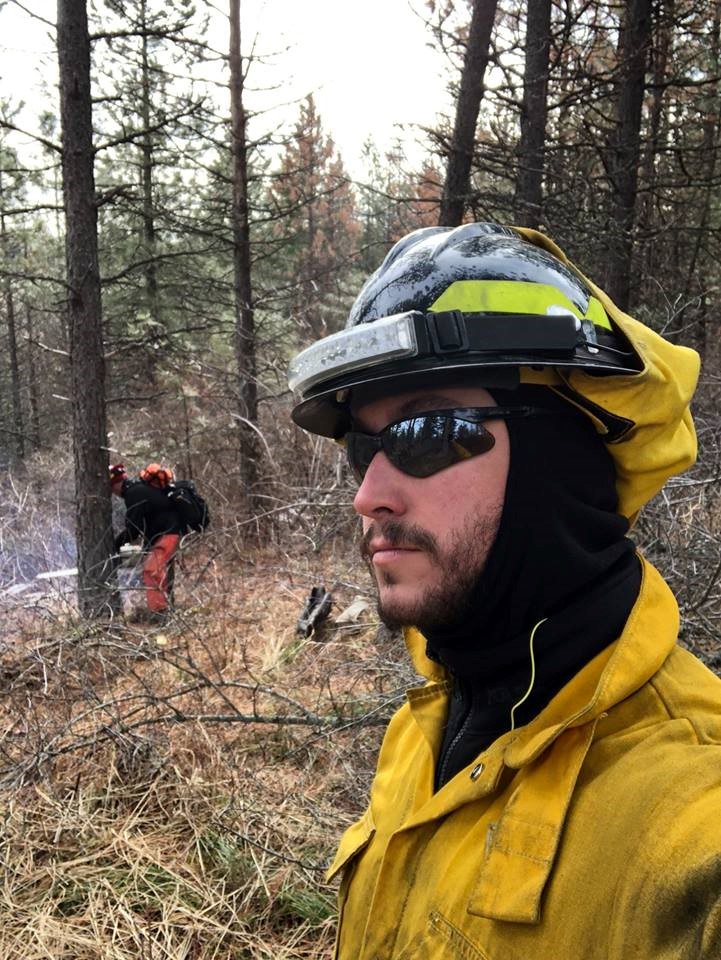 Grant Hopkins completed his Natural Resource Management degree with an emphasis in fire ecology and accepted a firefighter position with the Umatilla Agency in April 2018. Photo Credit: BIA Umatilla Agency.