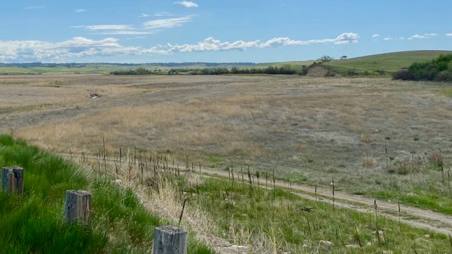 Landscape photo of the area surrounding the Oglala Dam.