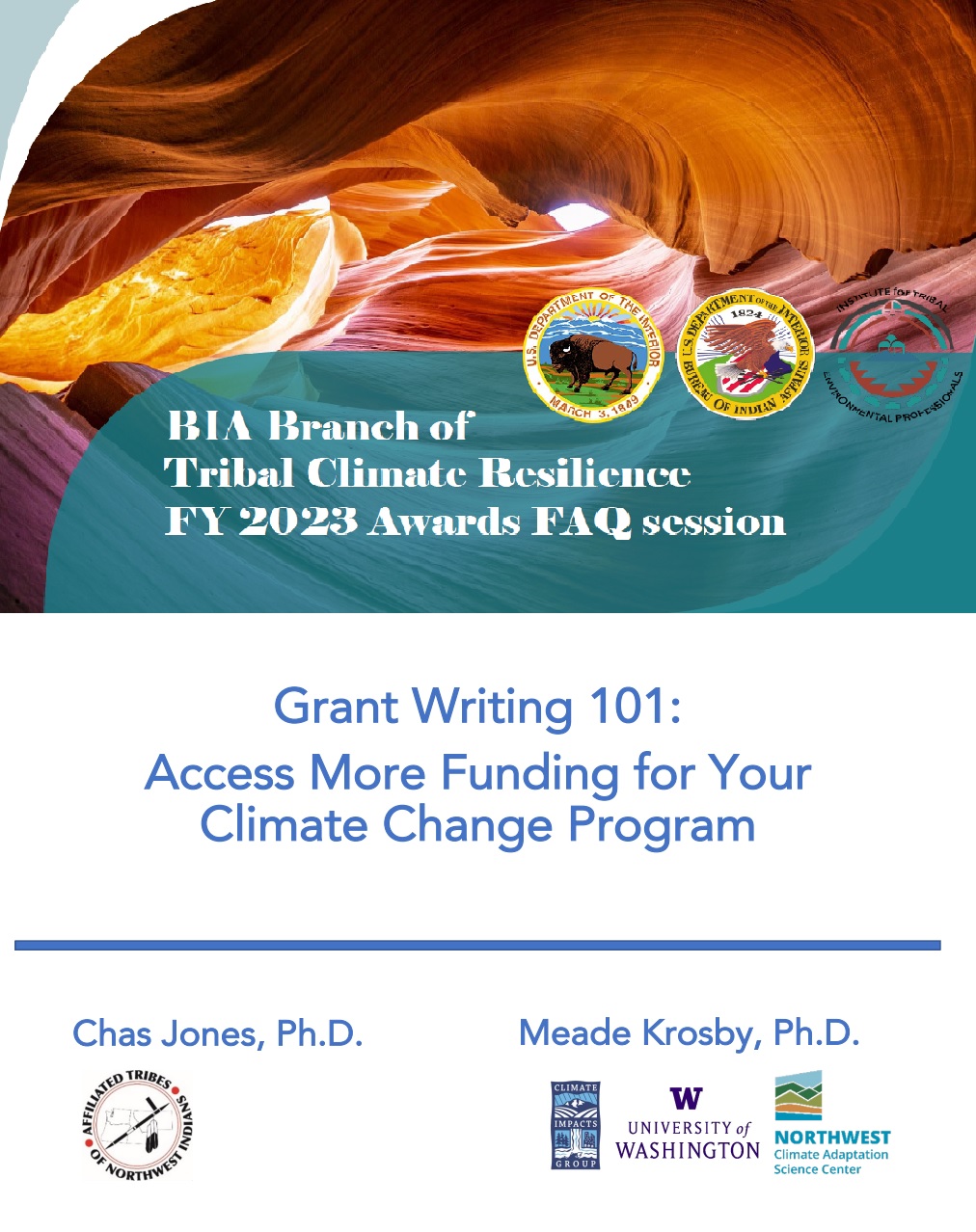 The FY2023 Awards FAQ Webinar and Grant Writing Workshop now available.