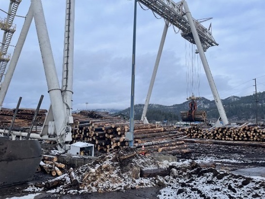 Timber Team touring the Vaagen Mill near the Colville Reservation in Washington