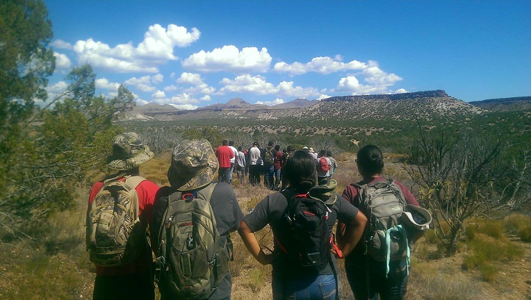 Pathways students in the field