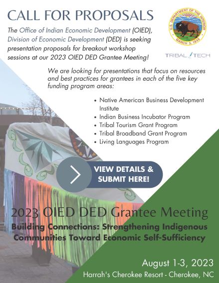 Flyer describing the OIED DED Call for Presenters