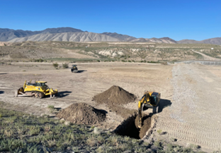 8x8 foot erosion cutoff trench