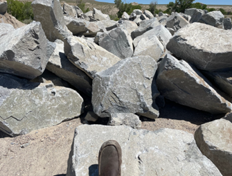 36 inch riprap delivered to Weber Dam June 21