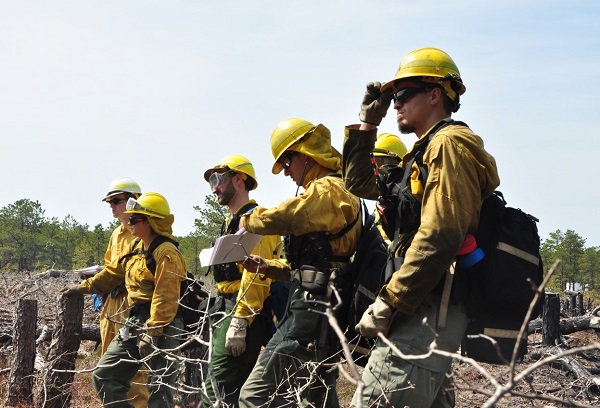 FireCorps volunteers serving and learning at Cape Cod National Seashore. Photo by: Cape Cod National Seashore, NPS.