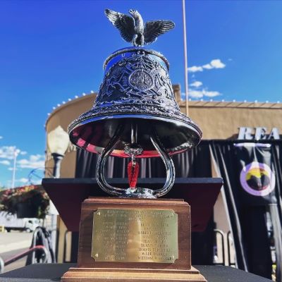 Photo of the bell used for the ceremonial last call bell tolls.