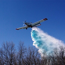 Blue Retardant Firefighting