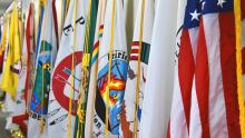 American and Tribal Nation flags