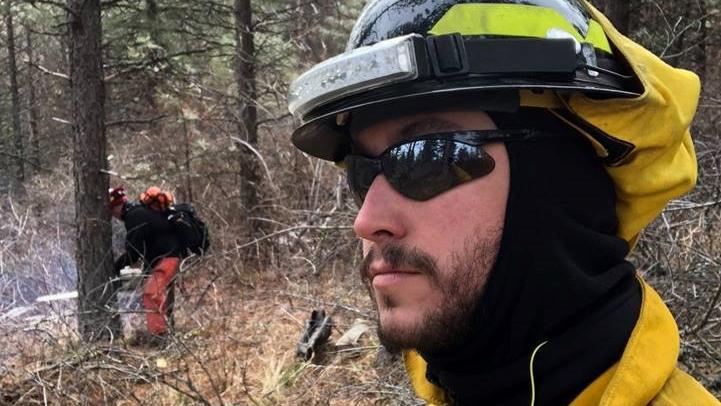 Grant Hopkins completed his Natural Resource Management degree with an emphasis in fire ecology and accepted a firefighter position with the Umatilla Agency in April 2018. Photo Credit: BIA Umatilla Agency.