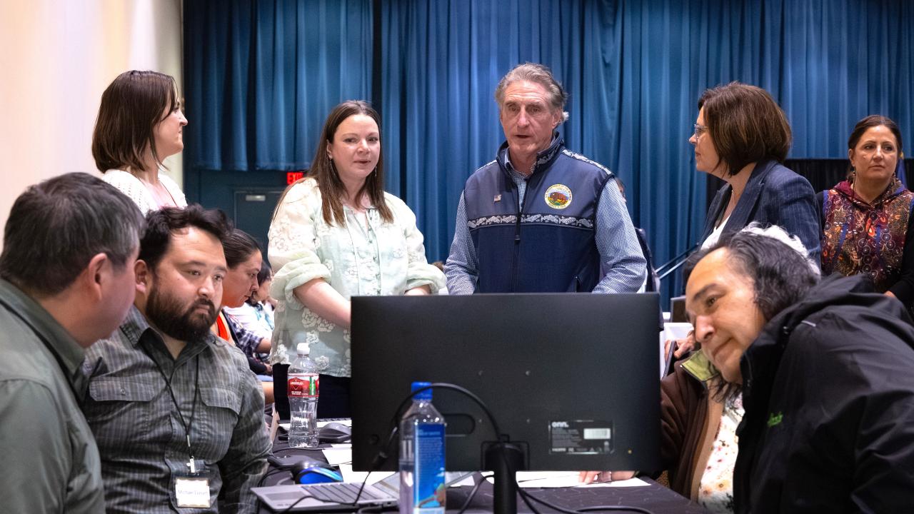 Secretary for the Interior Doug Burgum at a probate surge event in Alaska.