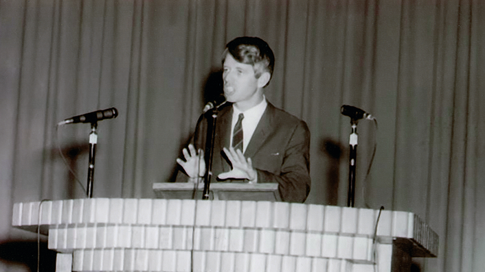 RFK speaking at Haskell University, (1968)