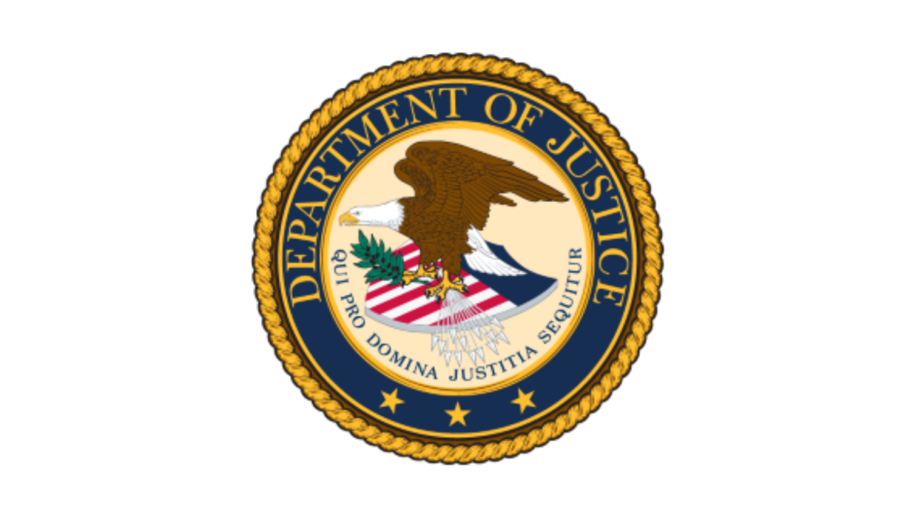 Department of Justice logo for web news release.