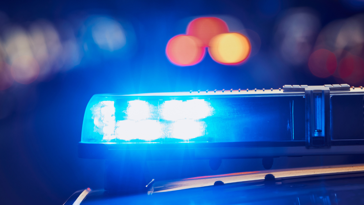 A close up on police lights