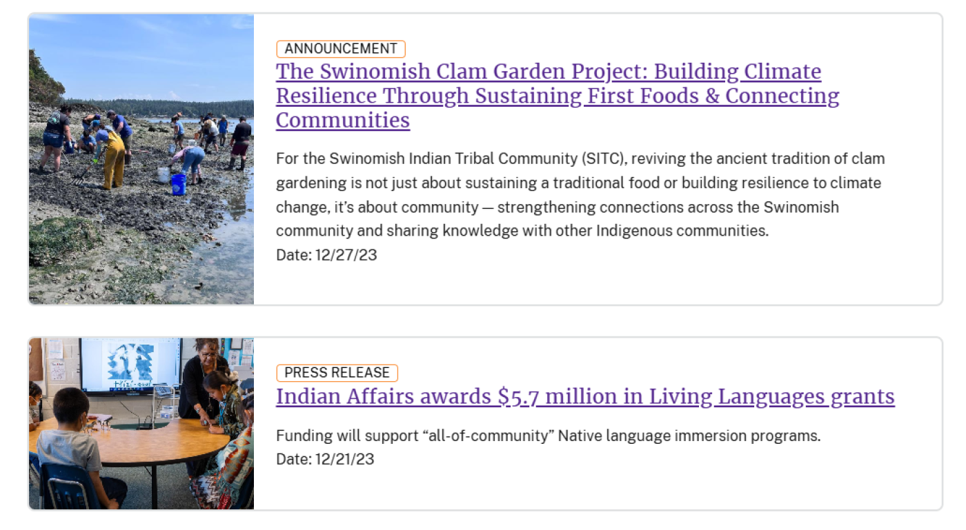 2 example of outdated news that is only listed in news archive
